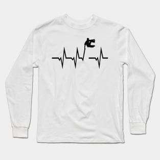 Parcour Heartbeat Funny Outdoor Running Sport Design Long Sleeve T-Shirt